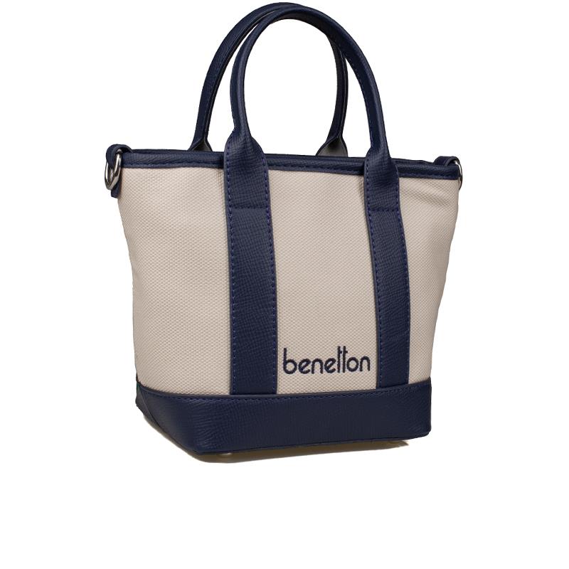 Benetton Lacivert  Kadın Cotton Hasır El Çantası BNT 1539