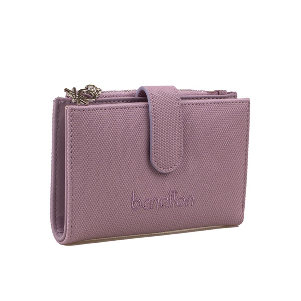 Benetton Lila  Nano Orta Boy Kartlık Kadın Cüzdan BNT 1300