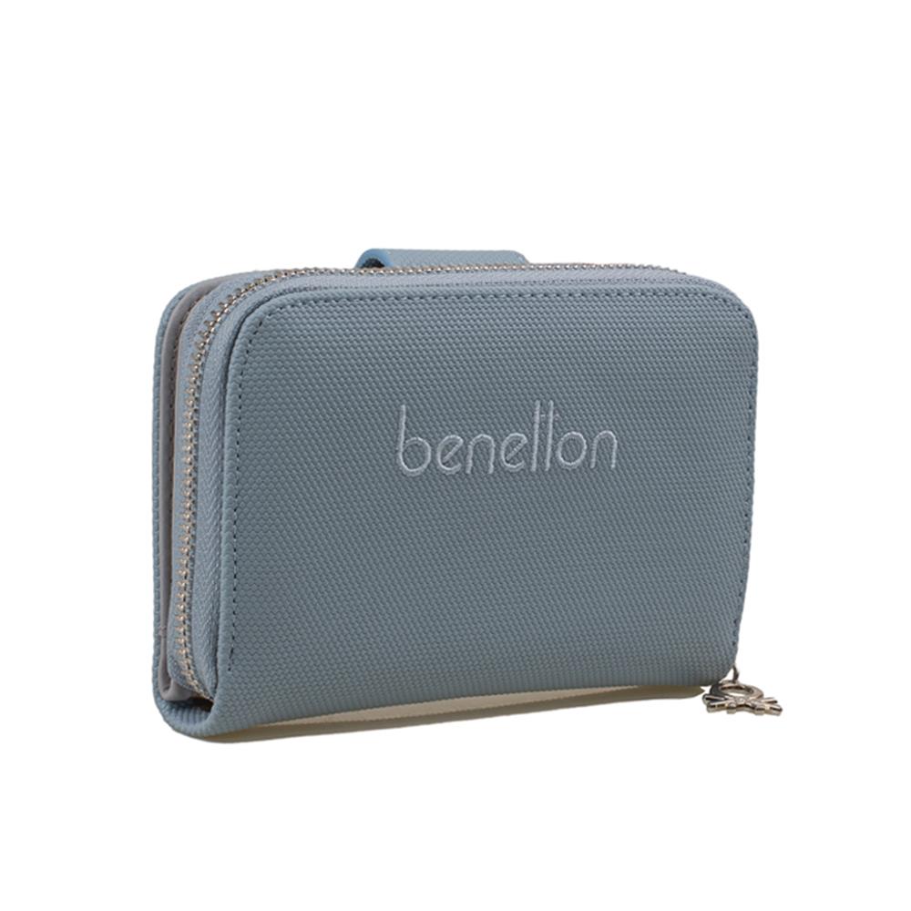Benetton Mavi  Nano Orta Boy Kadın Cüzdan BNT 1303