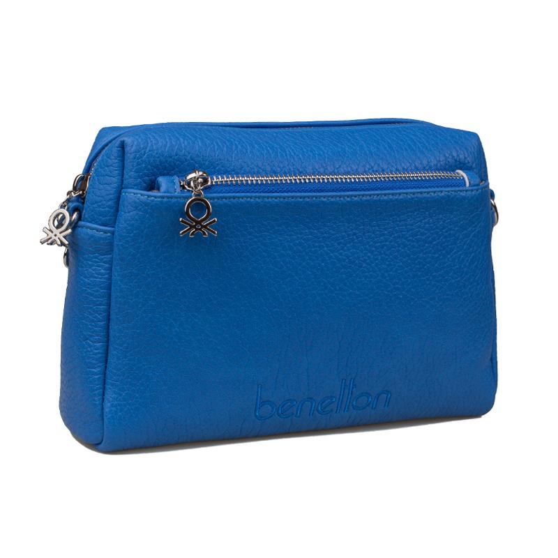 Benetton Mavi  Soft Line Deri Kadın Çapraz Çanta BNT 1475 