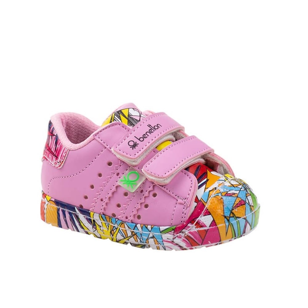 Benetton Pembe Bebe Cırtlı Spor Ayakkabı BN-1017