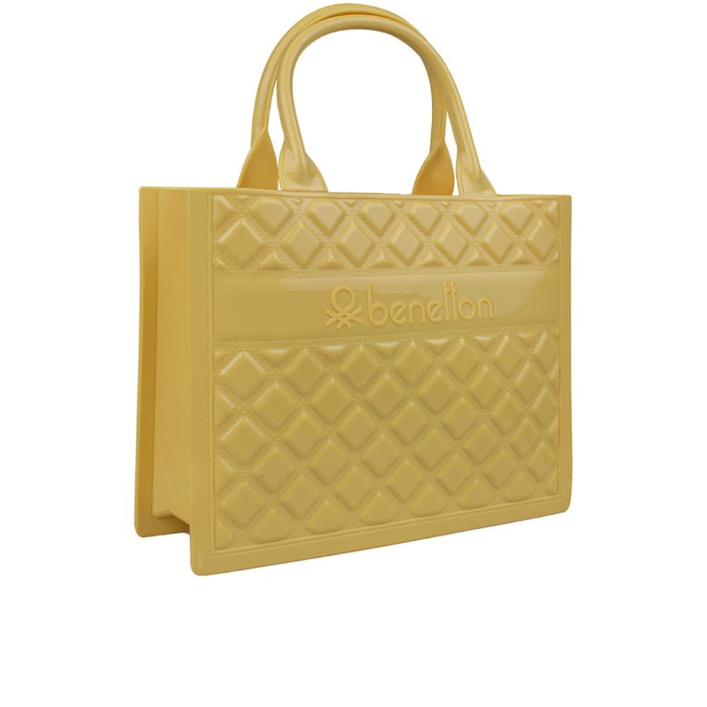 Benetton Sarı  Melissa Orta Boy Kadın El Çantası BNT 921