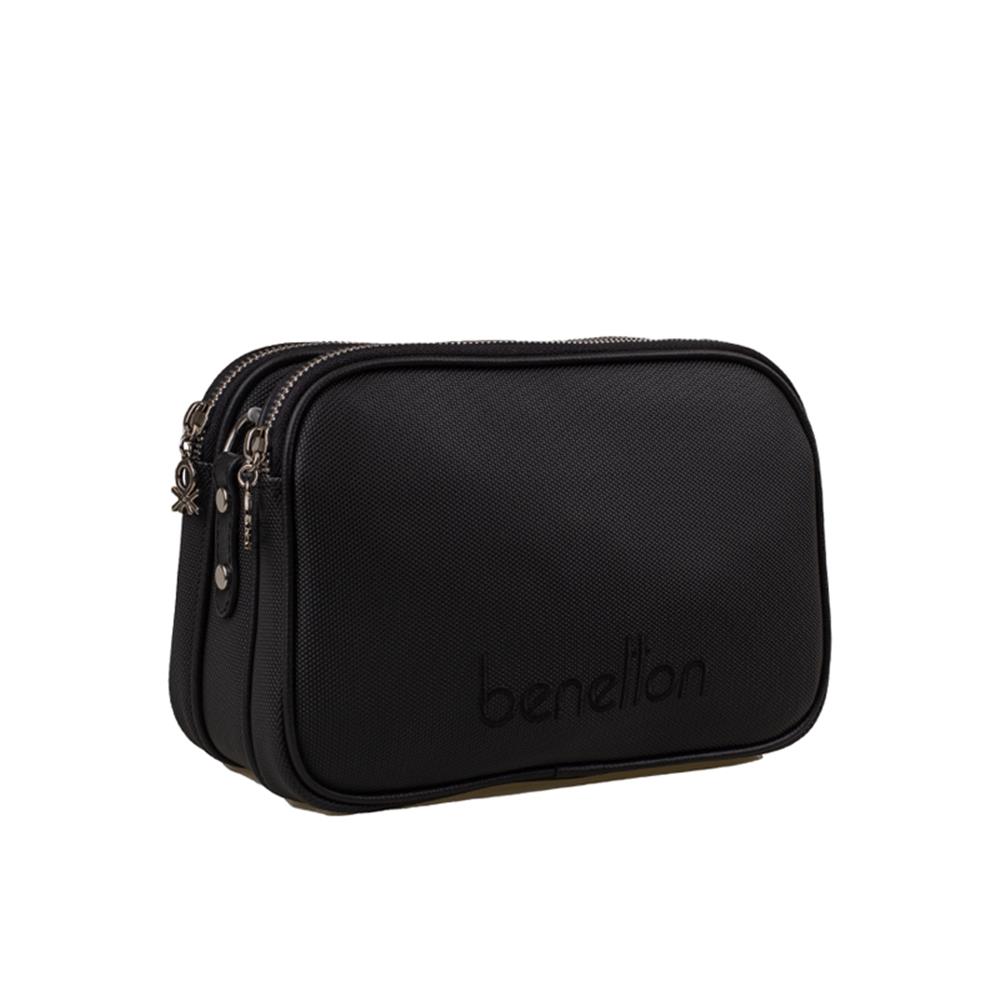 Benetton Siyah  Geniş Nano Kadın Çapraz Çanta BNT 1370