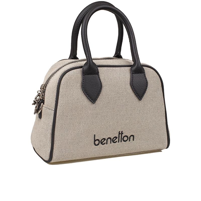 Benetton Siyah  Kadın Cotton Kol Çantası BNT 1538 