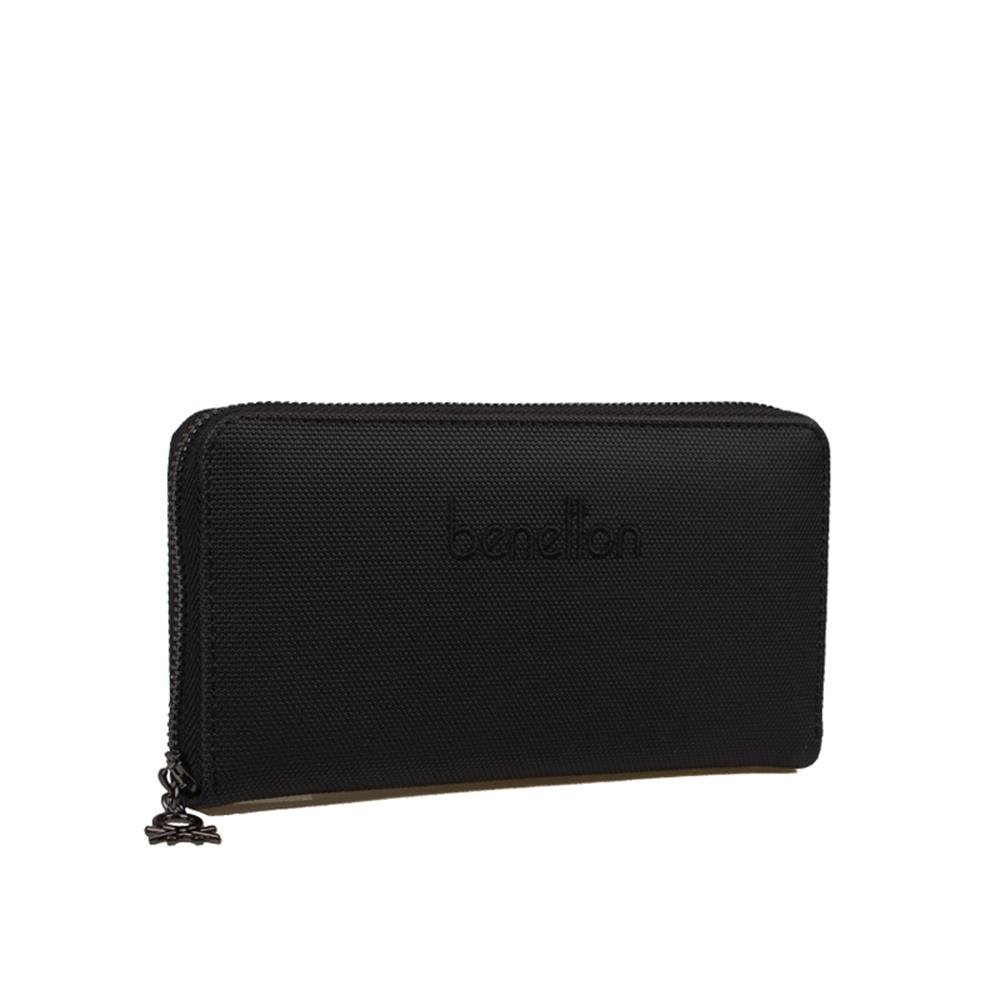 Benetton Siyah  Kadın Nano Geniş Cüzdan BNT 1305