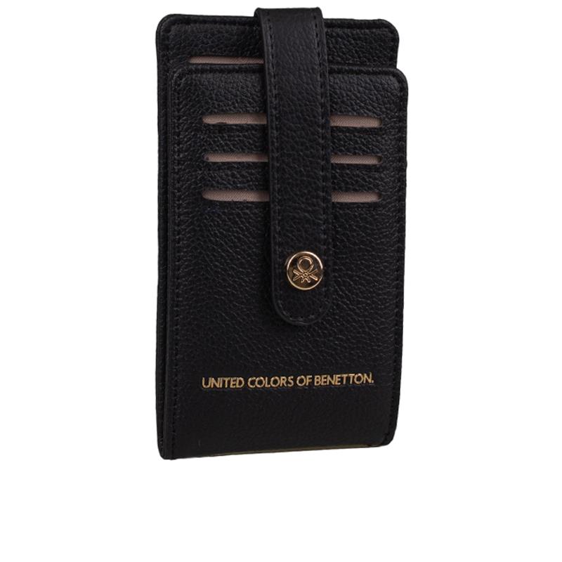 Benetton Siyah  Kadın Sofline Deri Kartlık BNT 1249