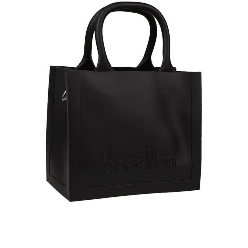 Benetton Siyah  Melissa Kare Kadın El Çantası BNT 1450