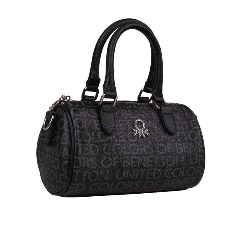 Benetton Siyah  Monogram Kadın Kol Çantası BNT 1805