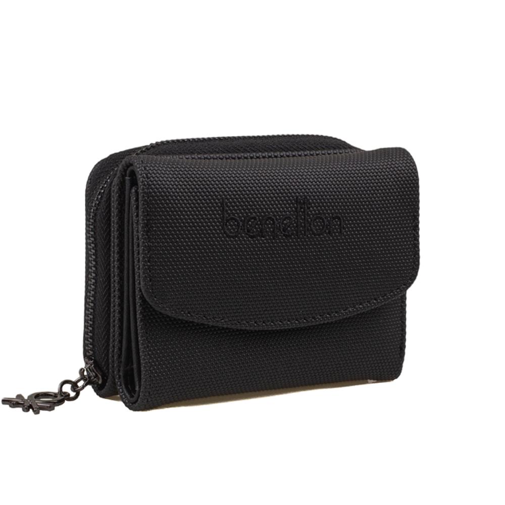 Benetton Siyah  Nano Kadın Küçük Boy Cüzdan BNT 1299