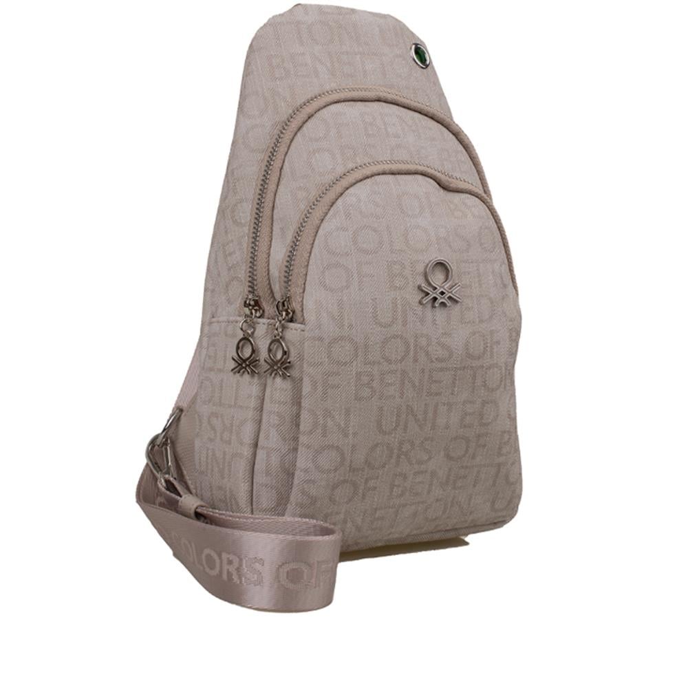 Benetton Taş  BNT 1286 Eskitme Monogram Kadın Vücut Çantası