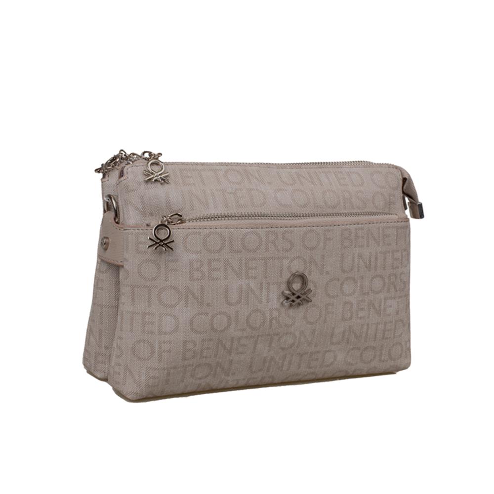 Benetton Taş  Çapraz Kadın Eskitme Monogram Çanta BNT 1295