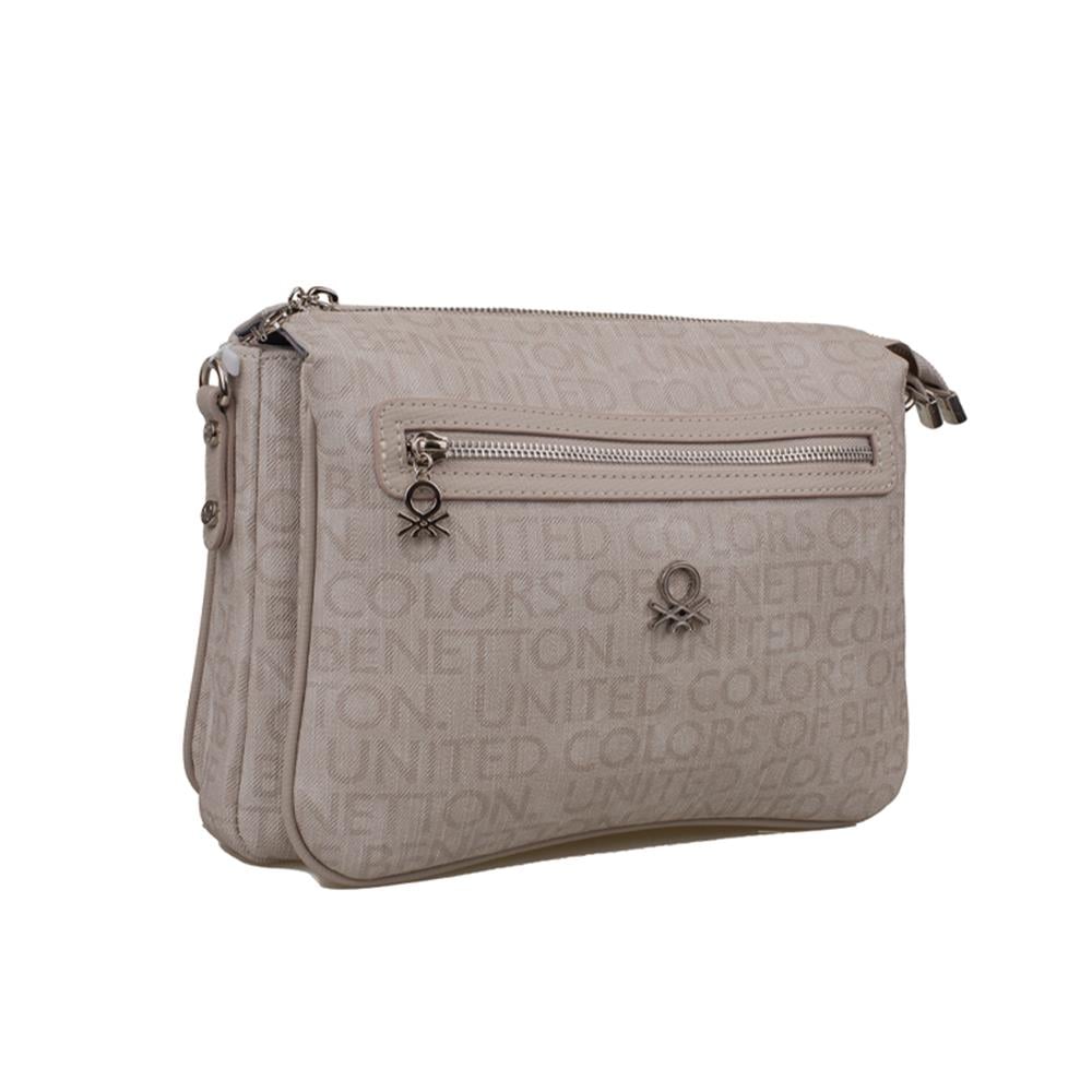 Benetton Taş  Eskitme Monogram Kadın Çapraz Çanta BNT 1276