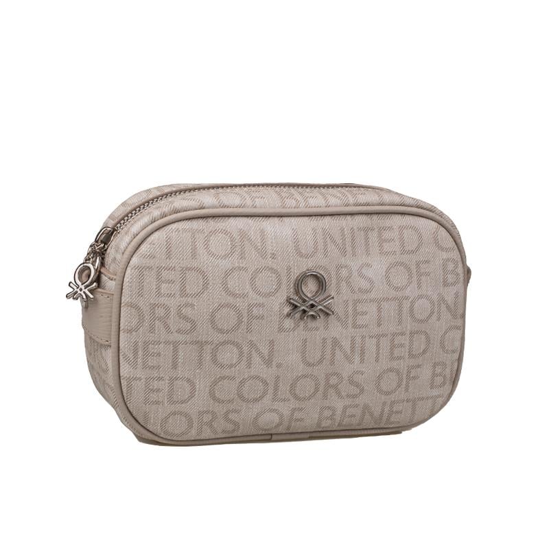 Benetton Taş  Kadın Monogram Eskitme Mini Çapraz Çanta BNT 1537