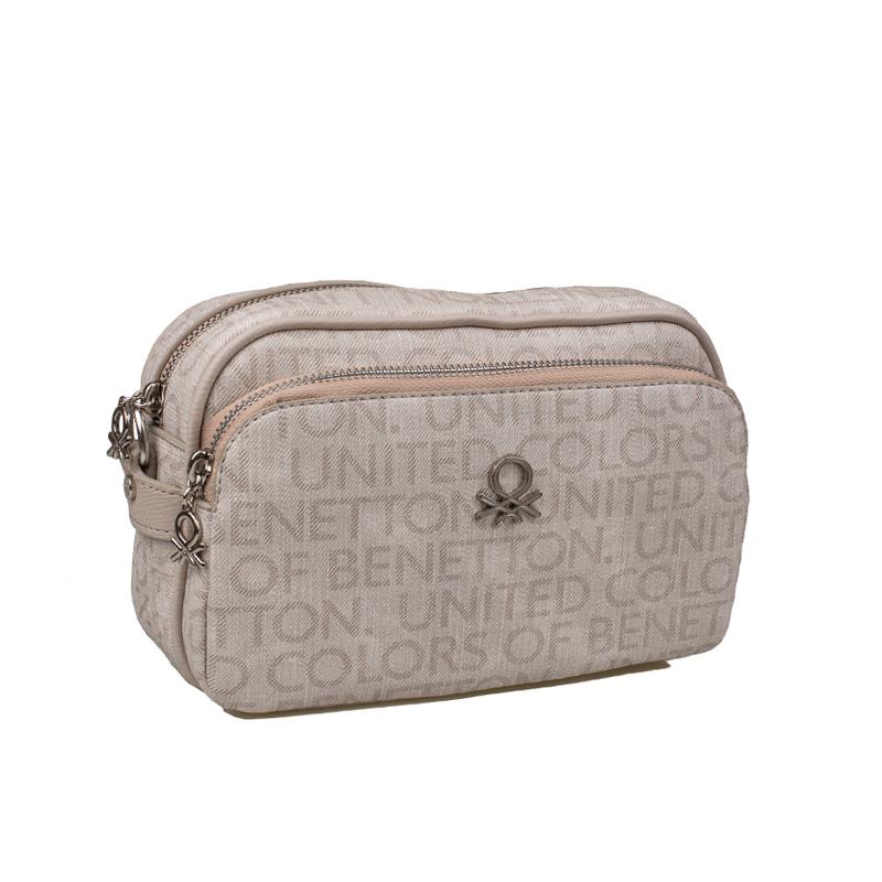 Benetton Taş  Monogram Eskitme Kadın Çapraz Çanta BNT 1292