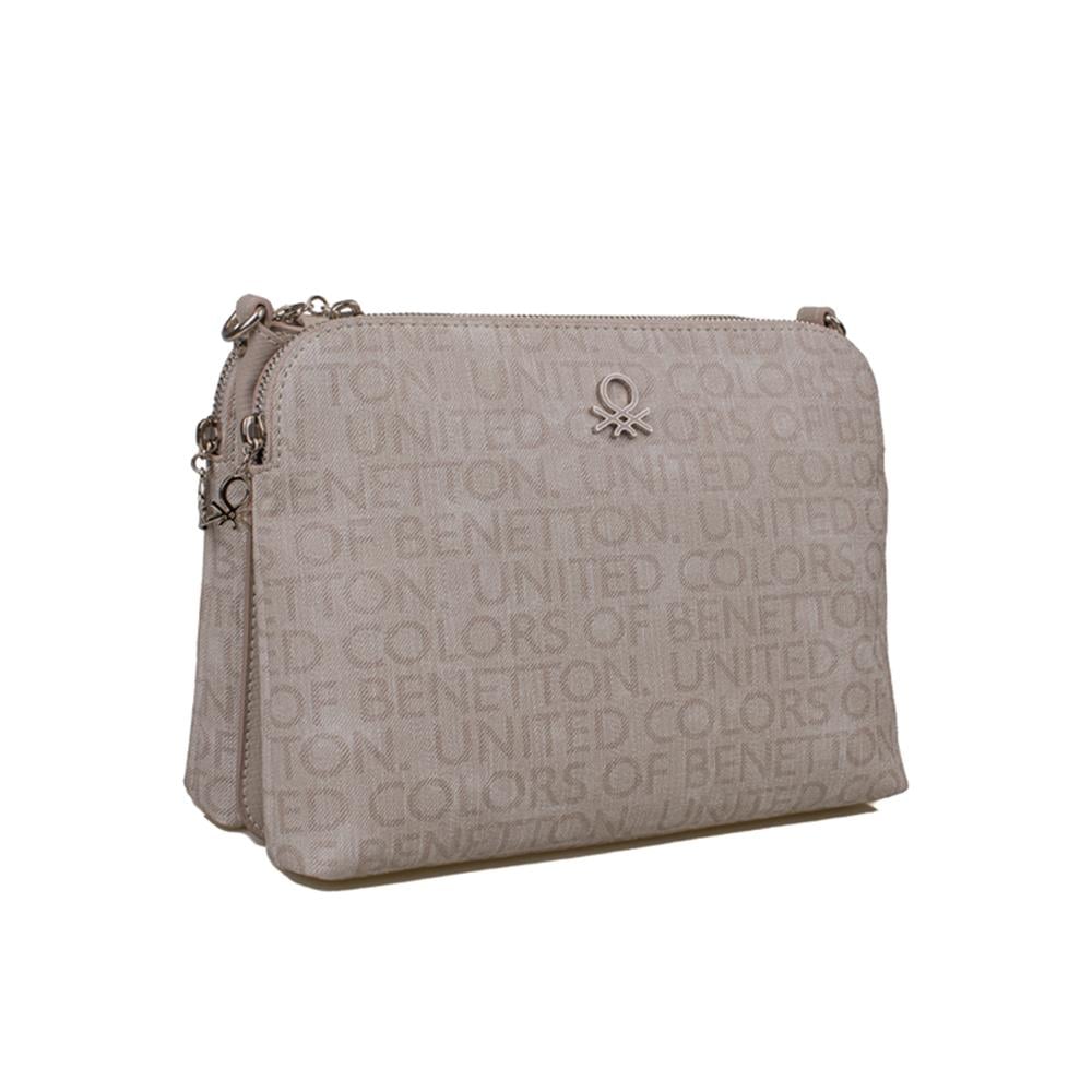 Benetton Taş  Monogram Eskitme Kadın Çapraz Çanta BNT 1275