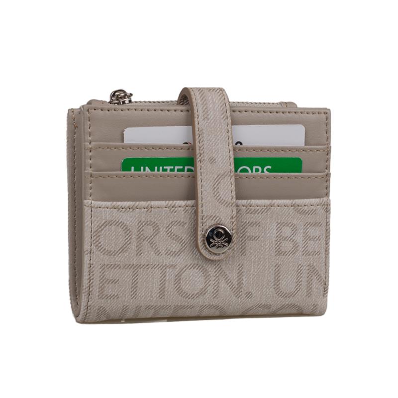 Benetton Taş  Monogram Eskitme Kadın Küçük Kartlık BNT 1309
