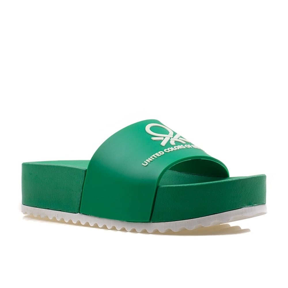 Benetton Yeşil Unisex Tek Bant Terlik BN 1126
