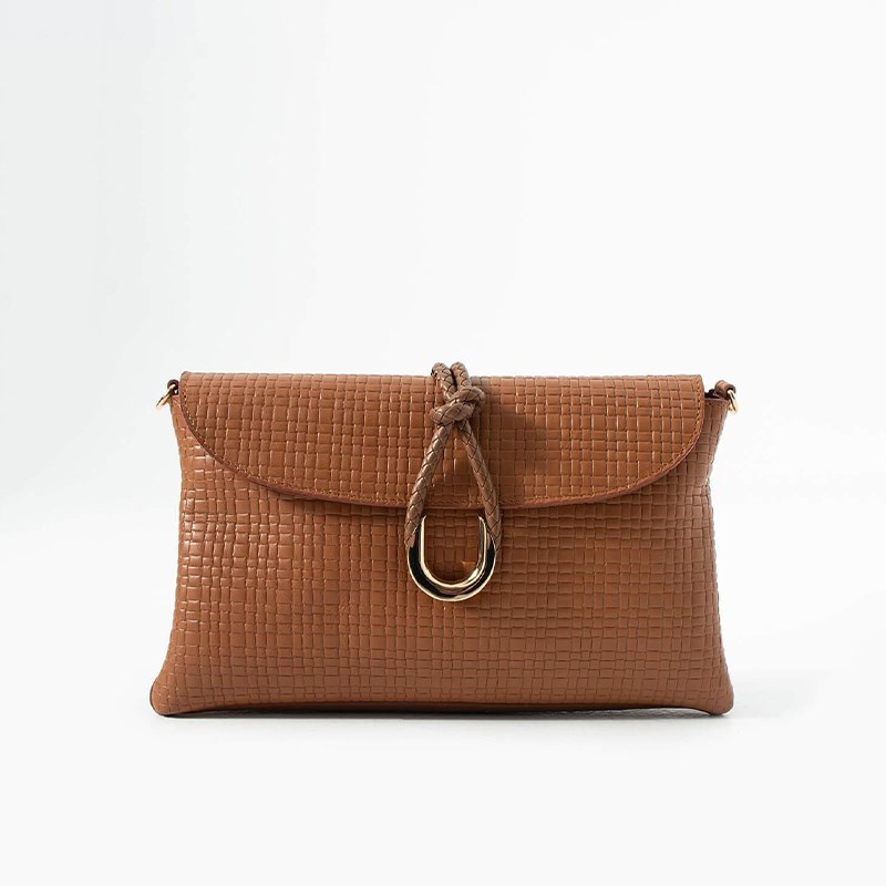 Jacquline Taba  Heryn Hasır Kadın Clutch ve Omuz Çantası