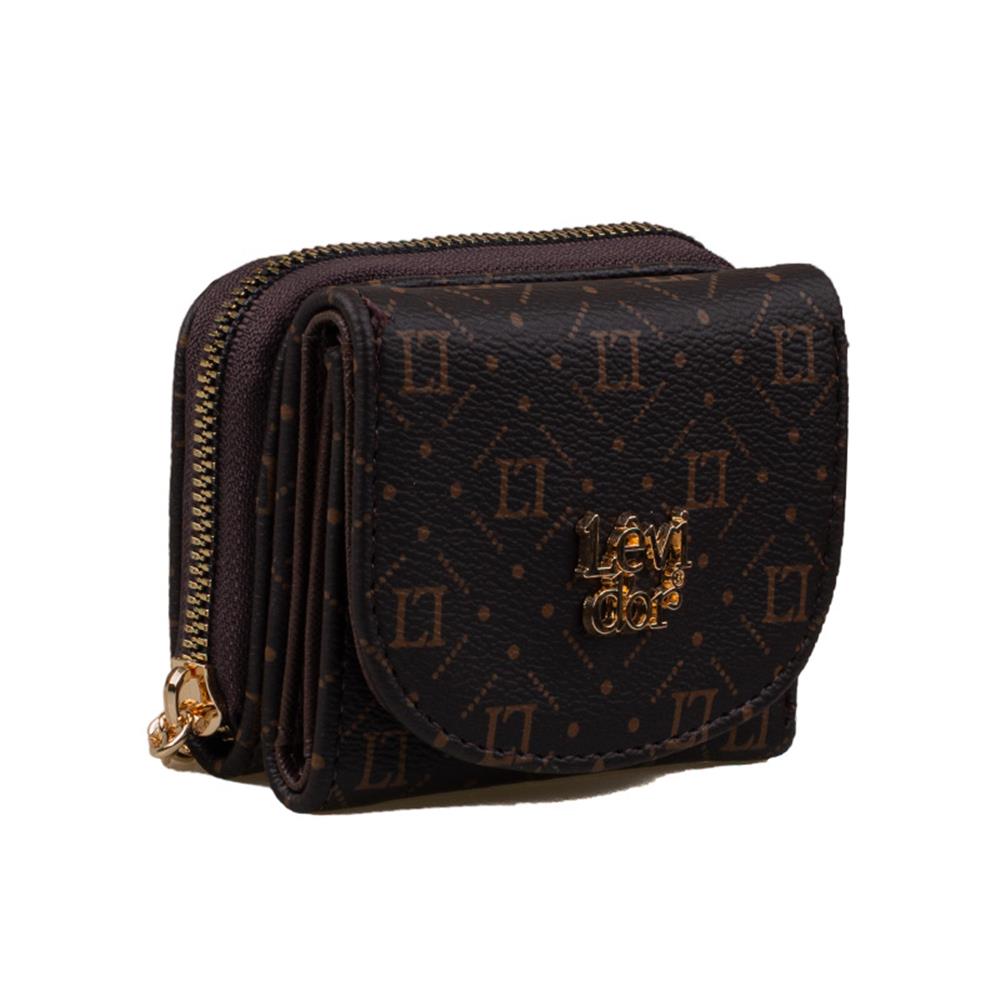 Levidor Kahverengi  Küçük Boy Monogram Kadın Cüzdan