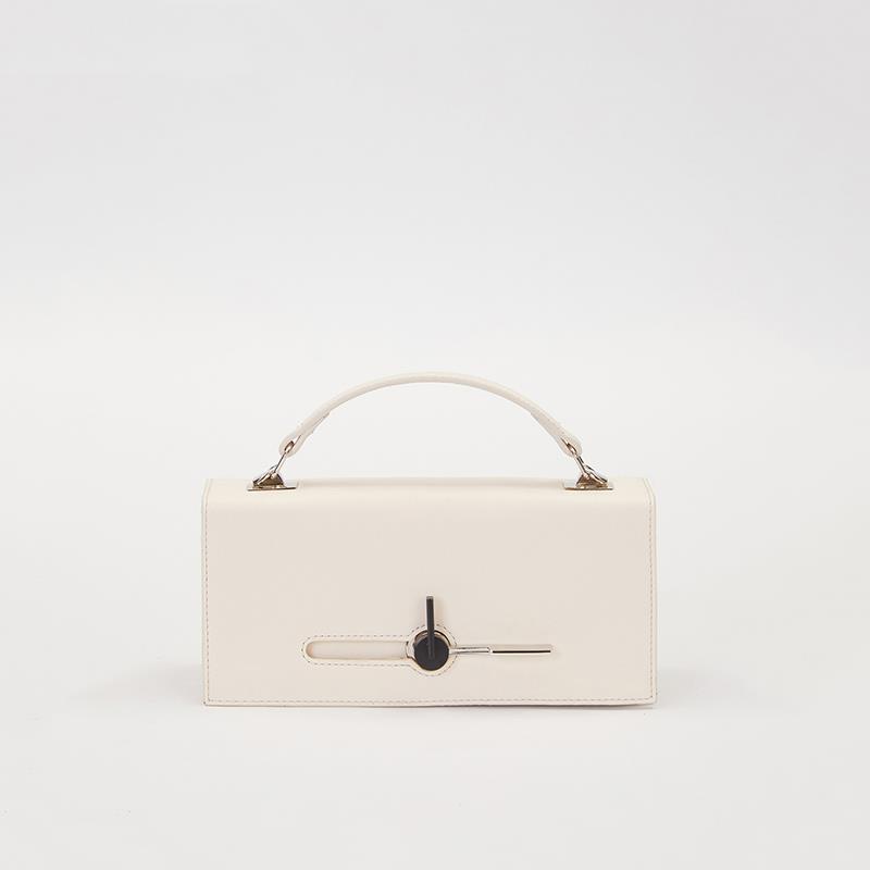 Levidor Krem  Çevirmeli Kilitli Çok Amaçlı Omuz Çantası