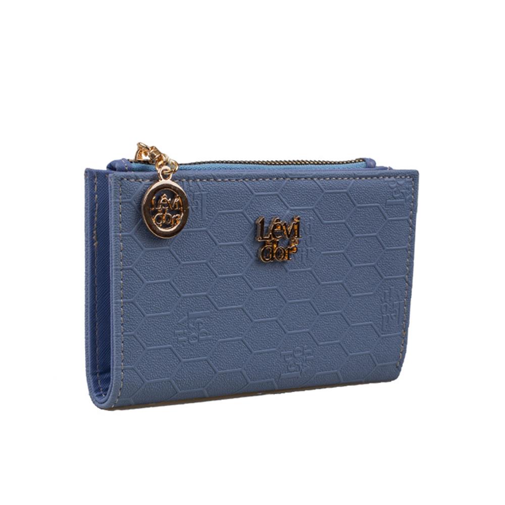 Levidor Mavi  Lazer Baskılı Kadın Cüzdan