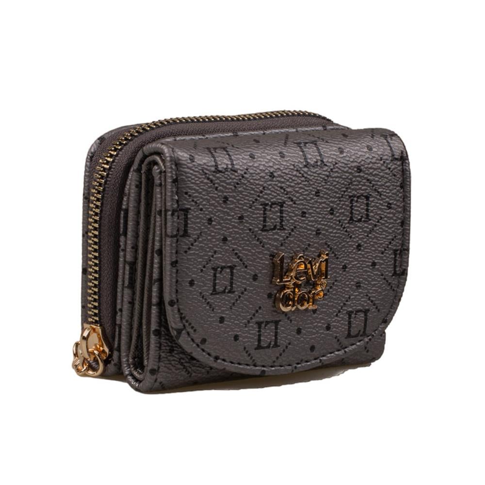 Levidor Platin  Küçük Boy Monogram Kadın Cüzdan