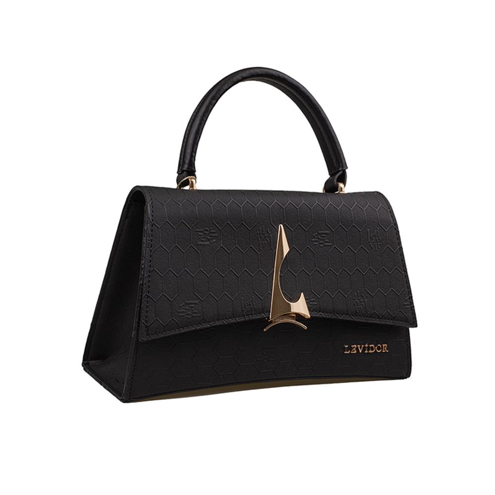 Levidor Siyah  Kadın Monogram El Çantası