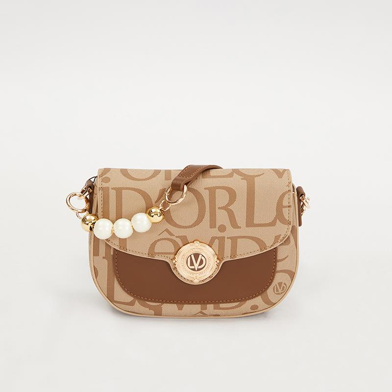 Levidor Taba  Lisans Baskılı Çift Askılı Kadın Casual Çanta