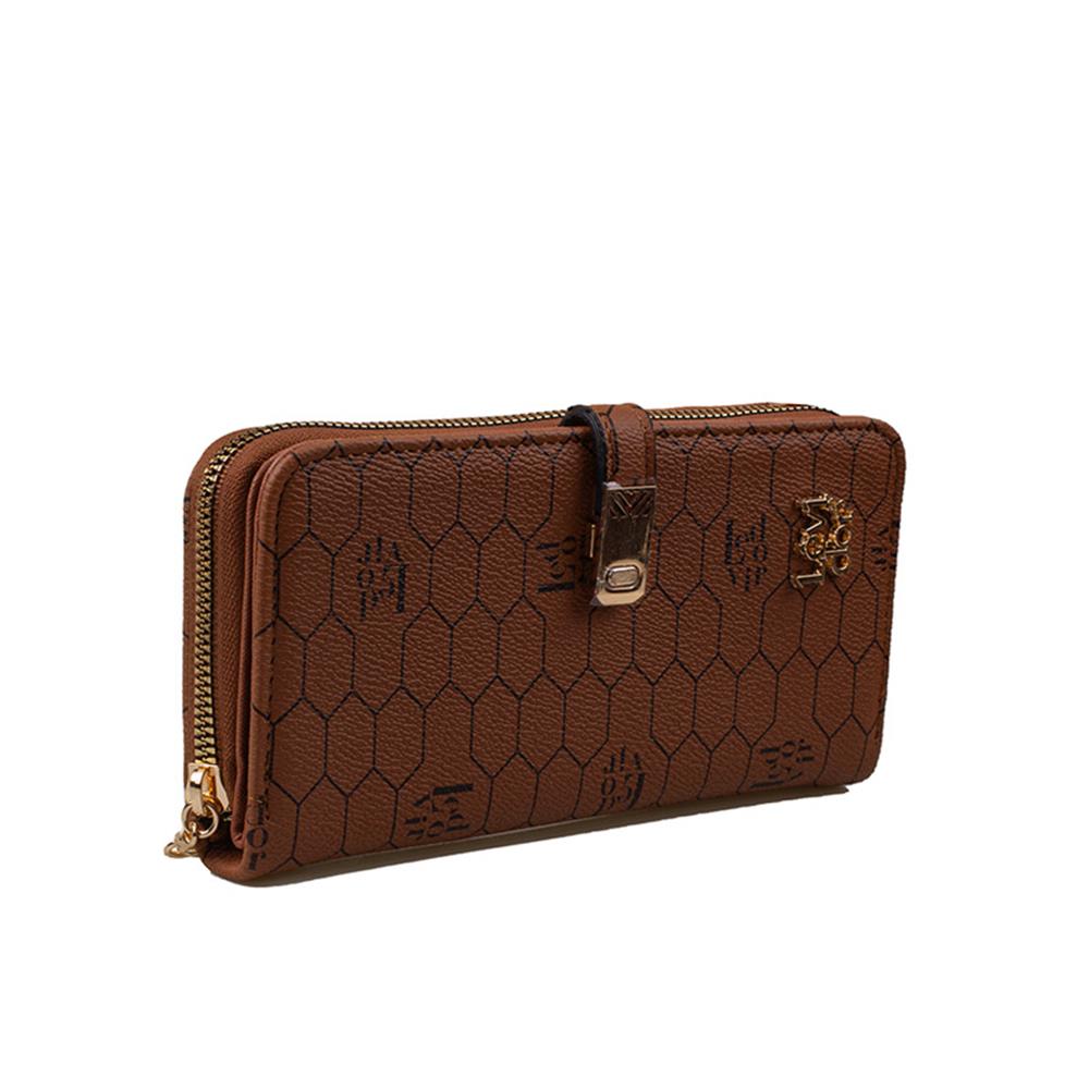 Levidor Taba  Monogram Kadın Geniş Cüzdan