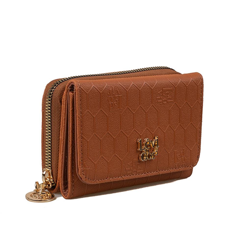 Levidor Taba  Orta Boy Kadın Lazer Baskılı Cüzdan