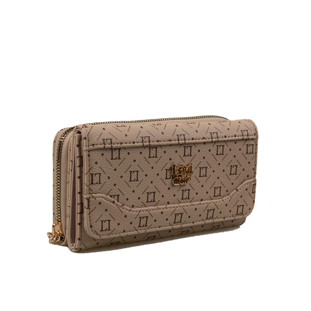 Levidor Vizon  Geniş Boy Kadın Monogram Cüzdan