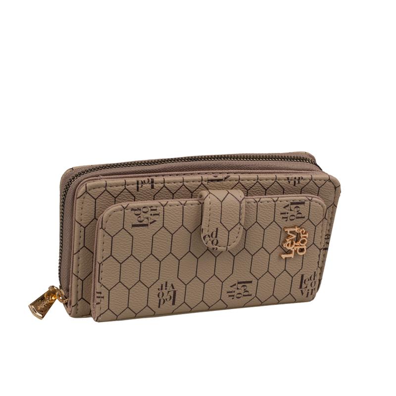 Levidor Vizon  Kapaklı Kadın Lisans Baskılı Cüzdan