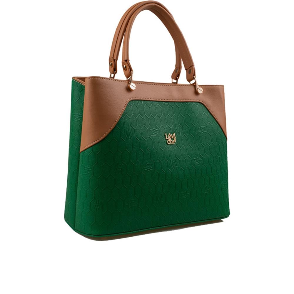 Levidor Yeşil  Taba Monogram Kadın El Çantası