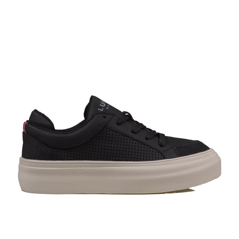 Lufian Siyah  Allan Eskitme Model Erkek Sneaker