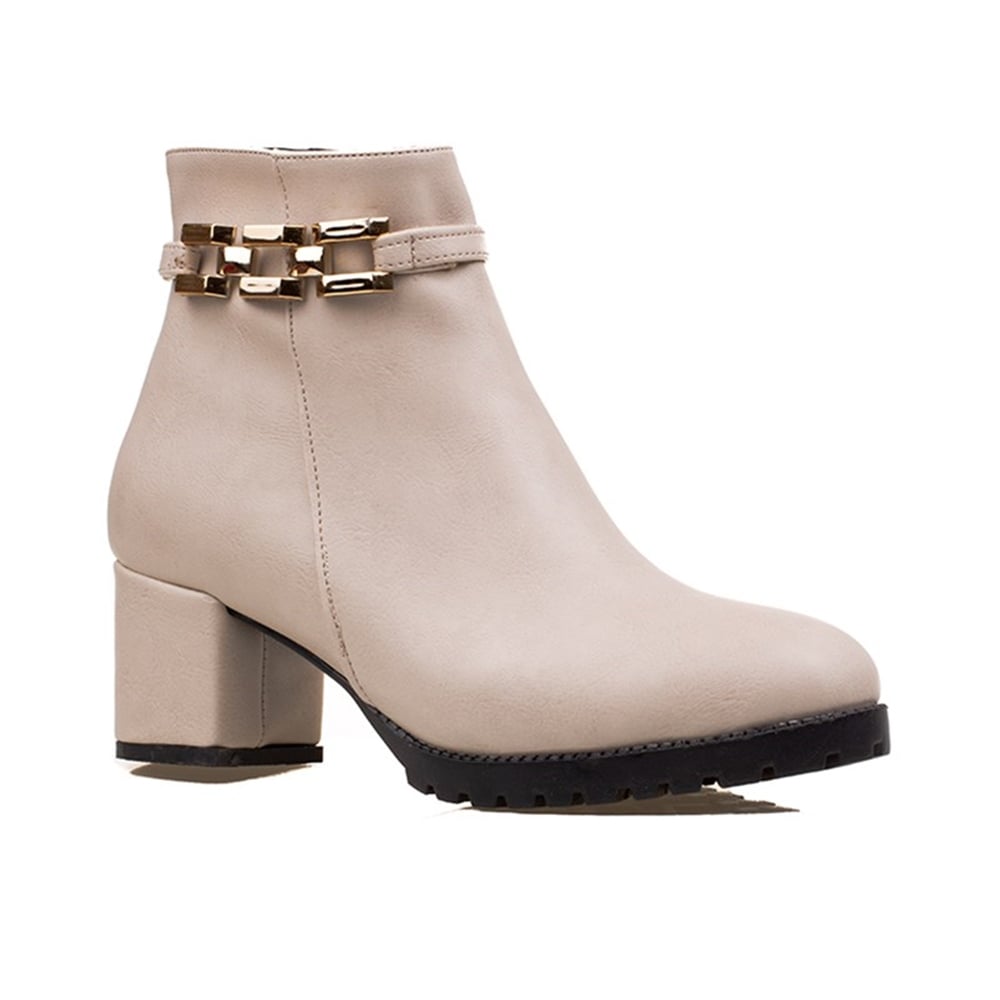M2S Krem Peti Kadın Klasik Bot