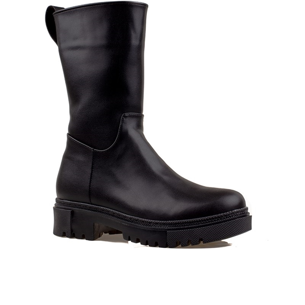 M2S Siyah Kadın Pita Kalın Taban Postal