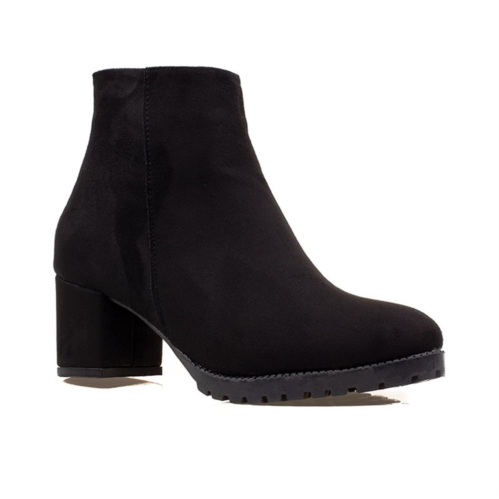 M2S Siyah Kadın Süet Klasik Bot