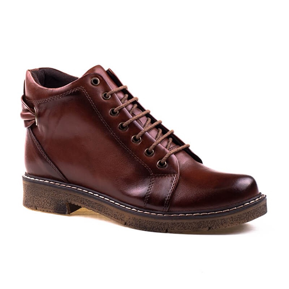 M2S Taba Kadın Hakiki Deri Kauçuk Taban Bot