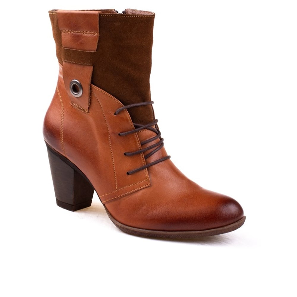 M2S Taba Kadın Hakiki Deri Özel Üretim Klasik Bot