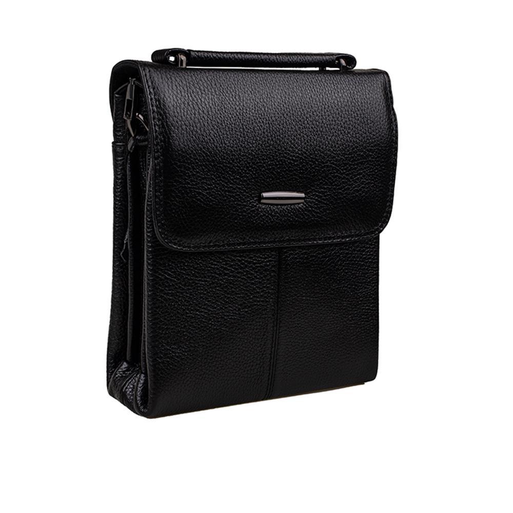 Slayka Siyah  Gentle Elegance Orta Boy Erkek Hakiki Deri Çanta