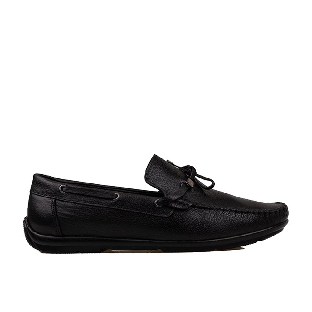 Slayka Siyah  Loafer Erkek Hakiki Deri Esnek Ayakkabı