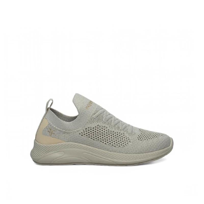 Trend Adımlar Bej  Bağcıksız Unisex Çocuk Sneaker
