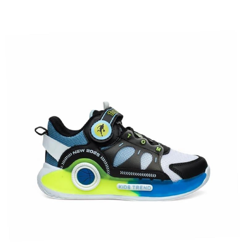 Trend Adımlar Beyaz  Erkek Çocuk Ultra Hafif Yarım Boğaz Sneaker