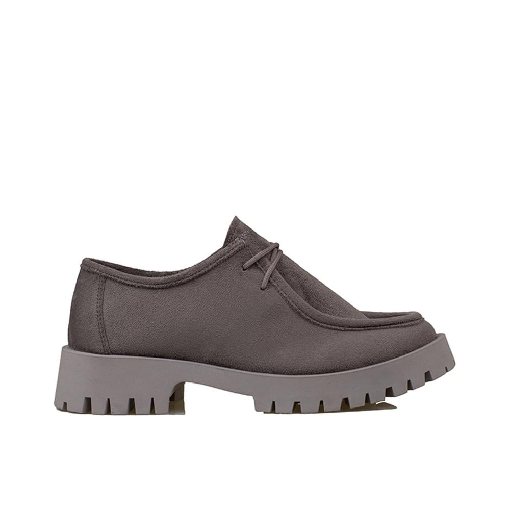 Trend Adımlar Füme  Elegans Suede Kadın Oxford Ayakkabı