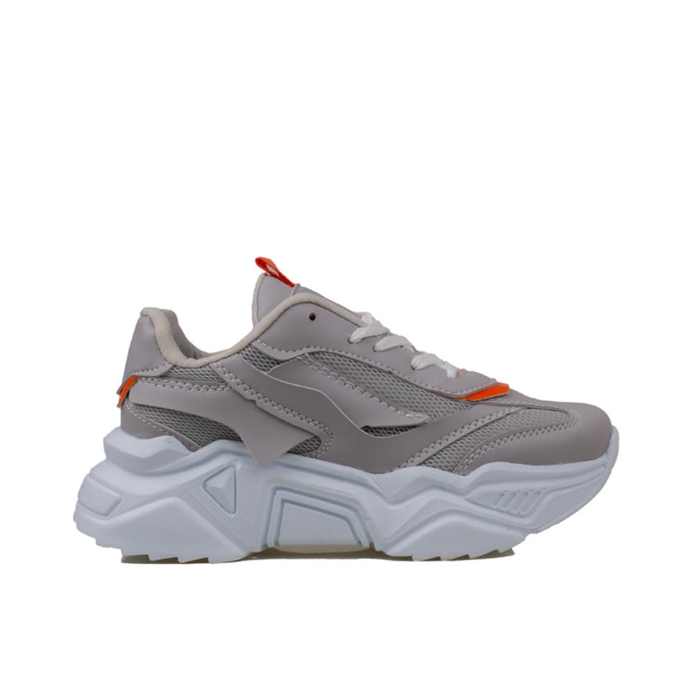 Trend Adımlar Gri  Gobati Kalın Taban Kadın Spor Ayakkabı