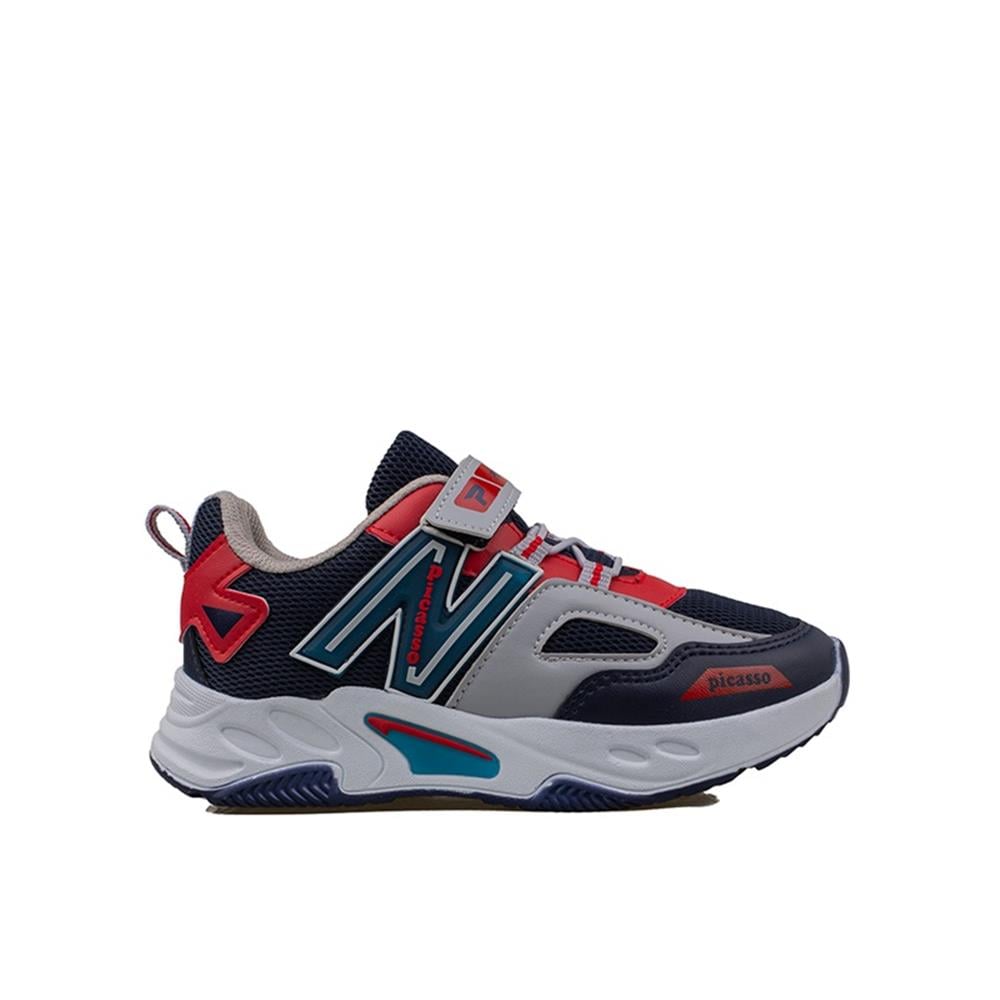 Trend Adımlar Lacivert  Renkli Dokulu Unisex Çocuk New Force Spor Ayakkabı