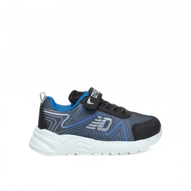 Trend Adımlar Mavi  Cırt Cırtlı Hafif Patik Çocuk Sneaker