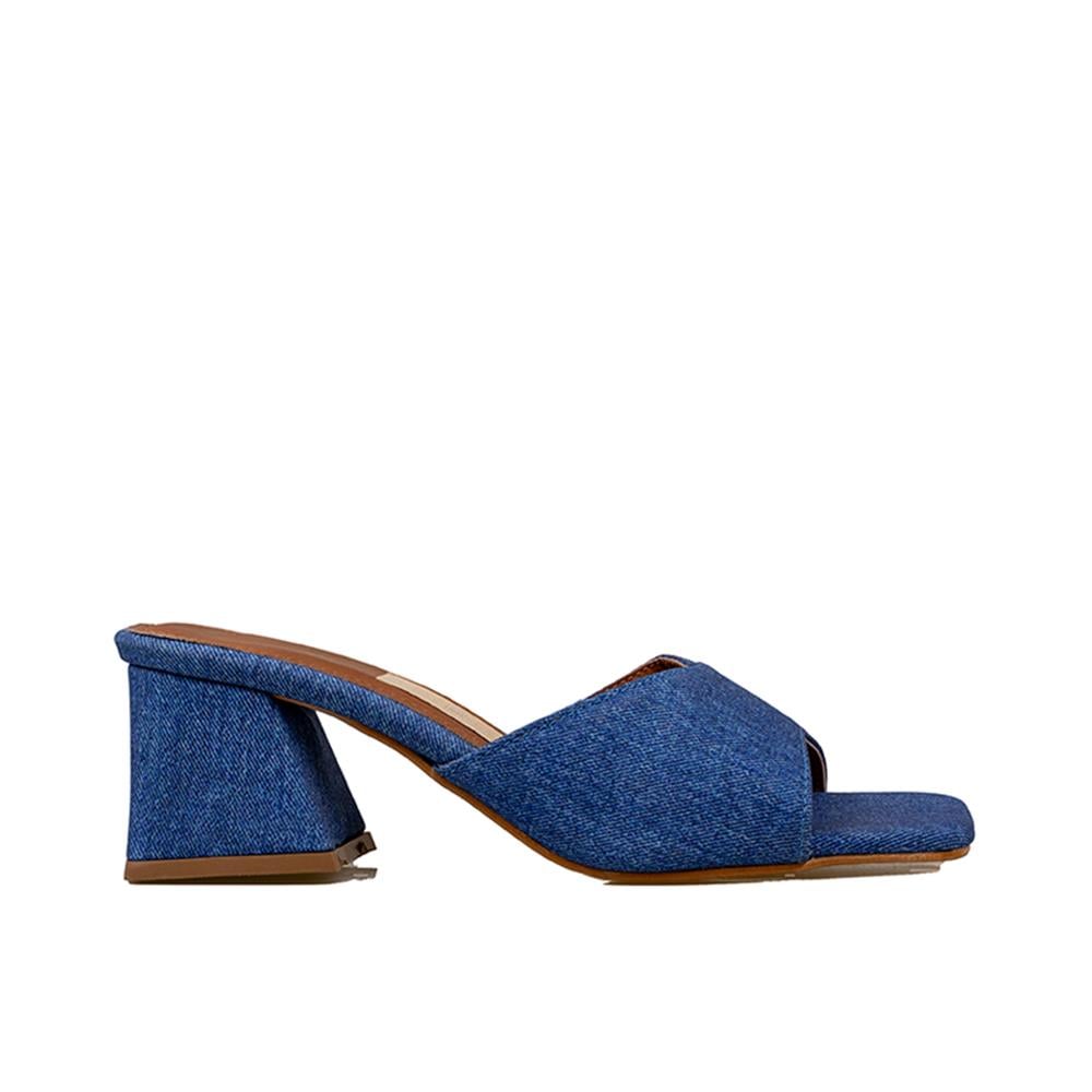 Trend Adımlar Mavi  Denim Ease Kadın Kot Günlük Terlik