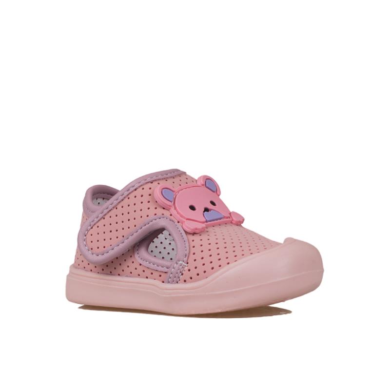 Trend Adımlar Pembe  Cırt Cırtlı Sandalet Tarzı İlk Adım Bebe Ayakkabı