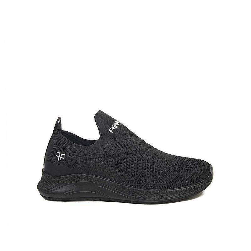 Trend Adımlar Siyah  Bağcıksız Unisex Çocuk Sneaker
